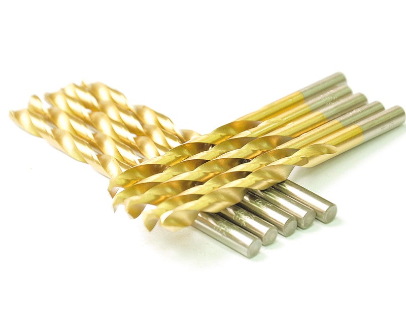 DRILLFORCE 10PCS, 7/32", Titanium Twist Drill Bits - Image 1